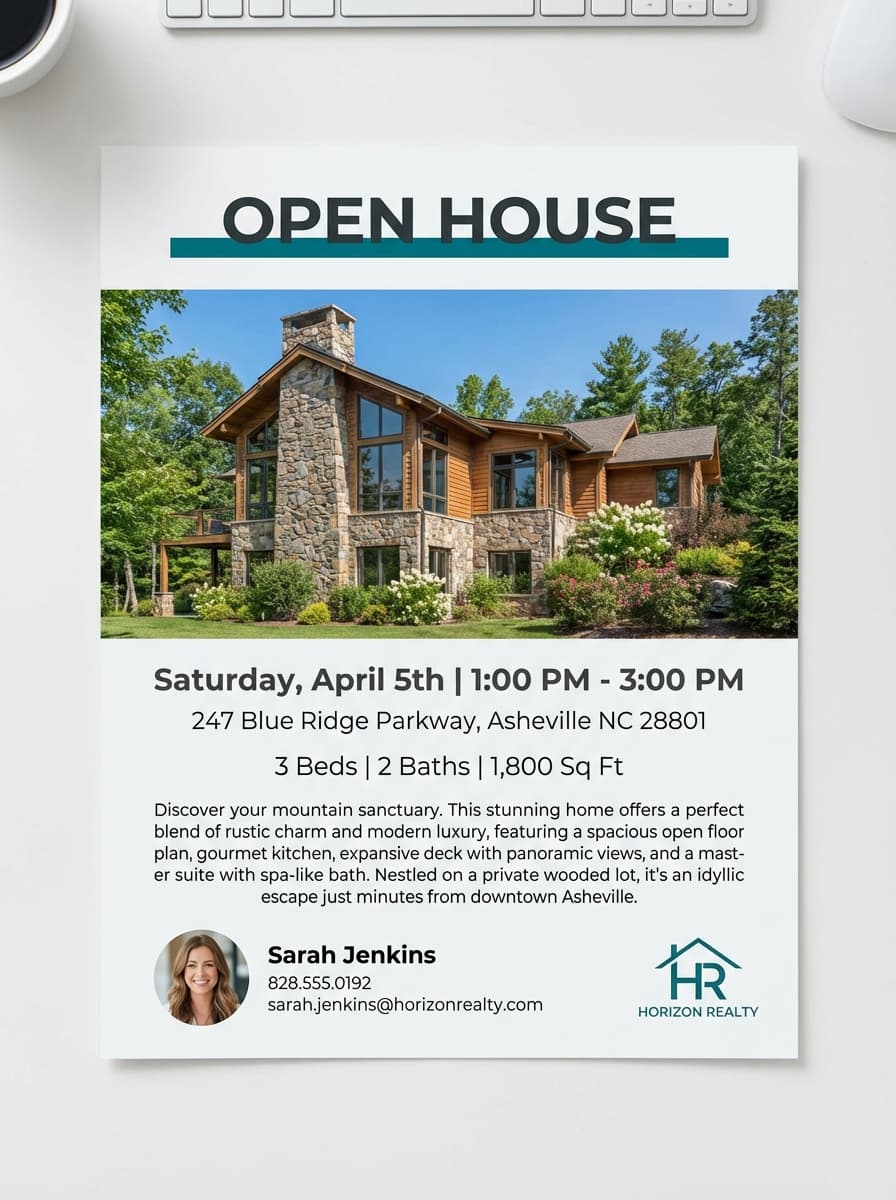 Open House Flyer example